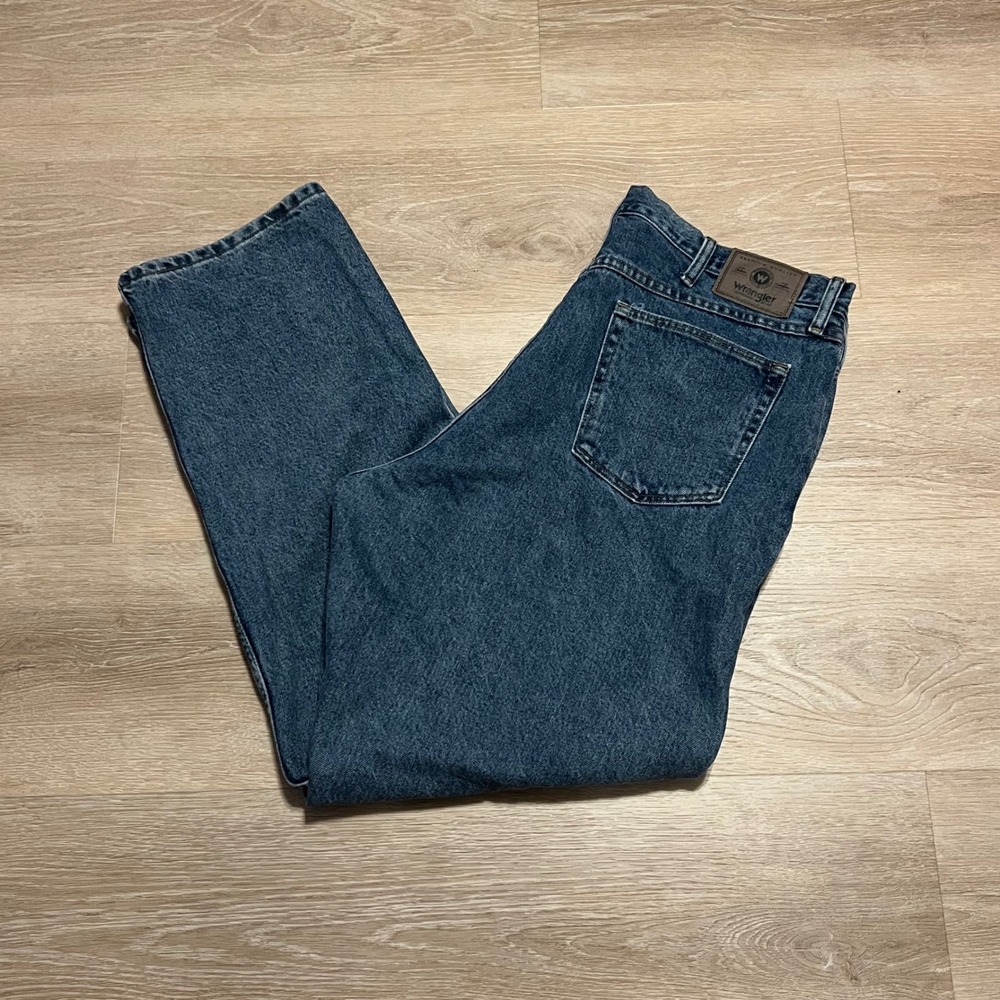Wrangler Five Star Relaxed Fit Jeans Men 40x32 Denim Blue Cotton 97601VR